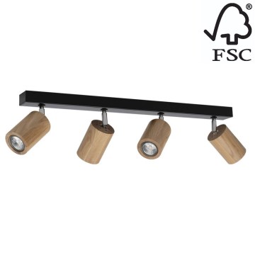 LED Plafond Spot MATTI 4xGU10/5W/230V eiken - FSC-gecertificeerd