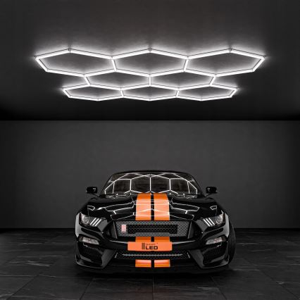 LED-plafondlamp HEXAGON LED/280W/85-265V 6500K 313x298 cm CRI 90 IP54 wit