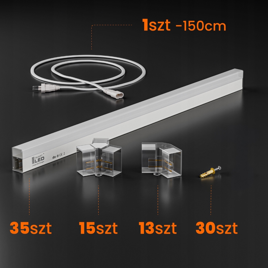 LED-plafondlamp HEXAGON LED/280W/85-265V 6500K 313x298 cm CRI 90 IP54 wit