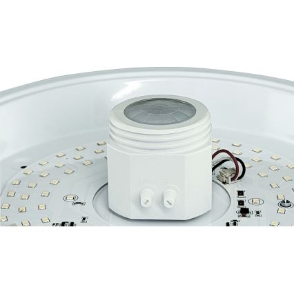 LED-plafondlamp met bewegings- en schemersensor en noodmodule MANA LED/16W/230V 1500 mAh Ø 29 cm wit