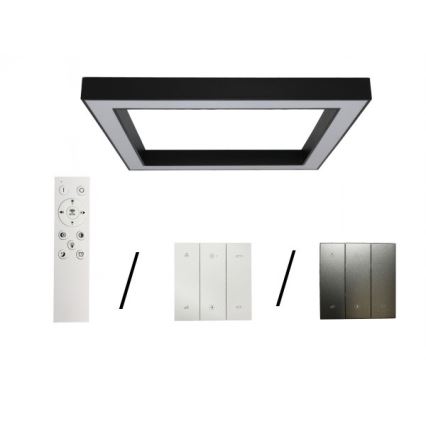 LED-plafondlamp 150W/230V 3000/4000/6500K 120x120 cm zwart