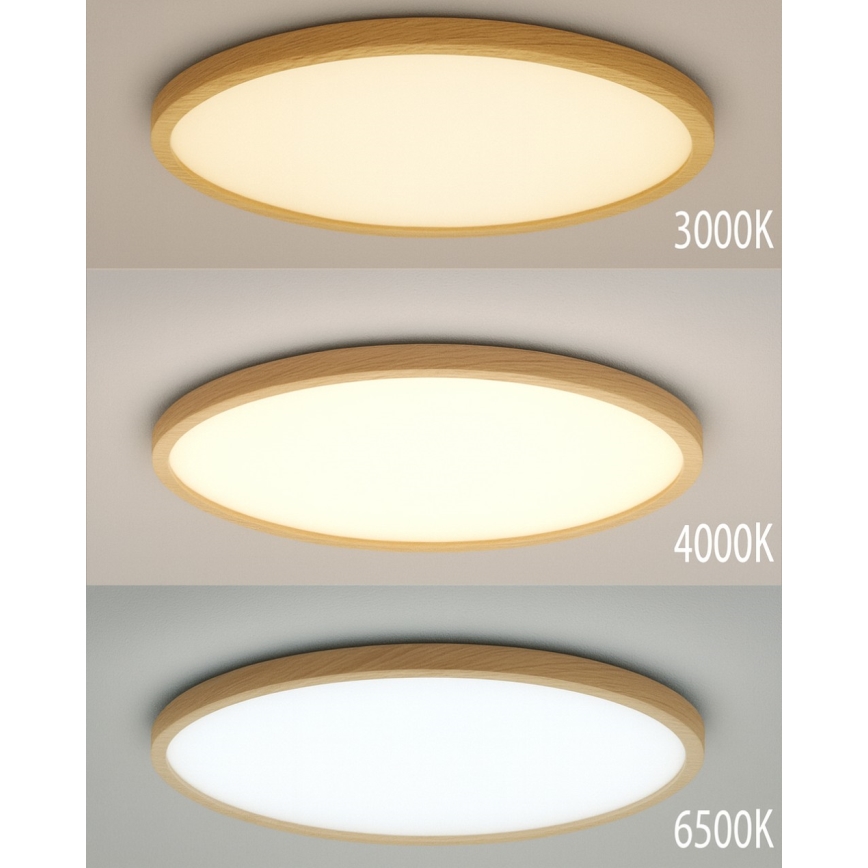 LED-plafondlamp 18W/230V 3000/4000/6500K Ø 23 cm beige