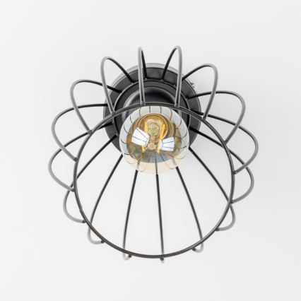 LED plafondlamp 1xE27/6,5W/230V zwart