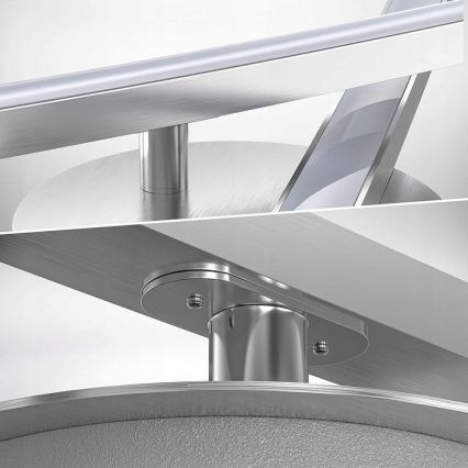 LED plafondlamp 2x 6W LED, 230V, glanzend chroom