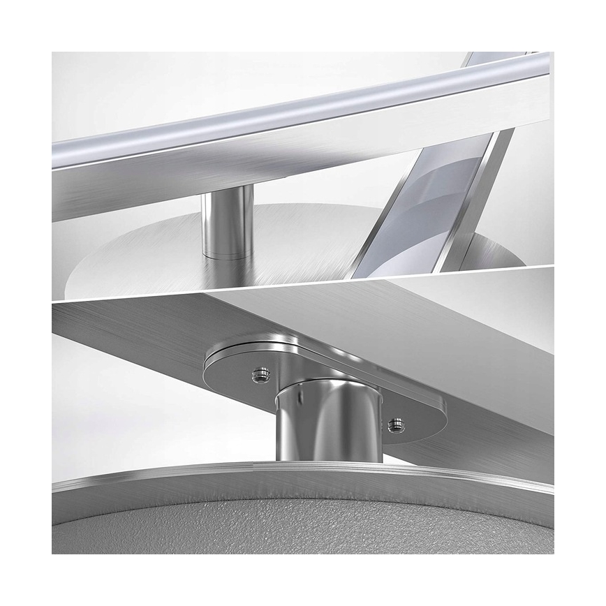 LED plafondlamp 2x 6W LED, 230V, glanzend chroom