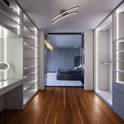 LED plafondlamp 2xLED/6W/230V 3000K zwart