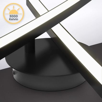 LED plafondlamp 2xLED/6W/230V 3000K zwart