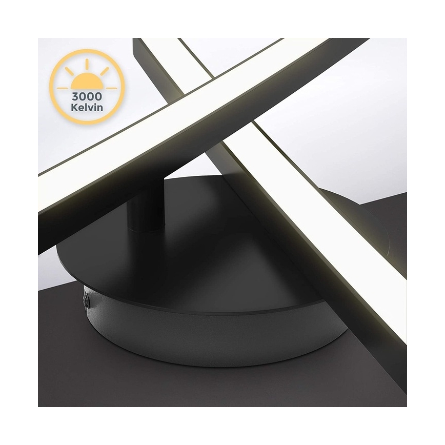 LED plafondlamp 2xLED/6W/230V 3000K zwart