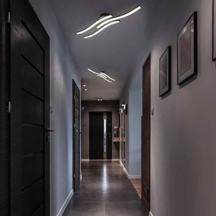 LED-plafondlamp 3xLED/6W/230V 2700K zwart