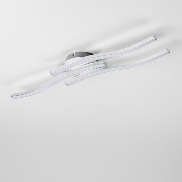 LED plafondlamp 3xLED/6W/230V 3000K zilver