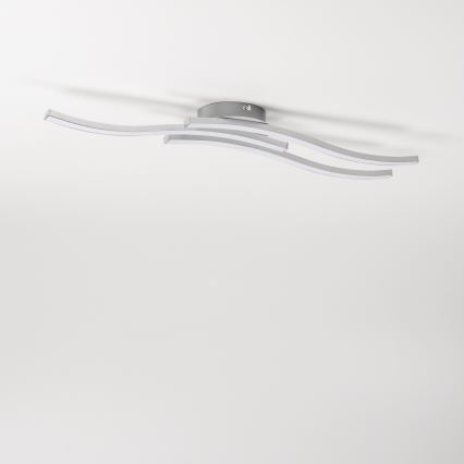 LED plafondlamp 3xLED/6W/230V 3000K zilver