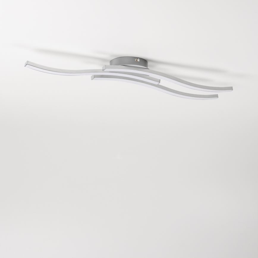 LED plafondlamp 3xLED/6W/230V 3000K zilver