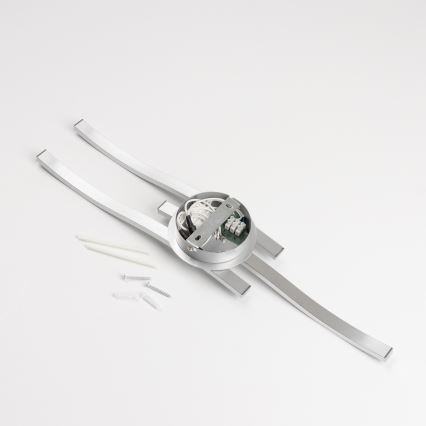 LED plafondlamp 3xLED/6W/230V 3000K zilver