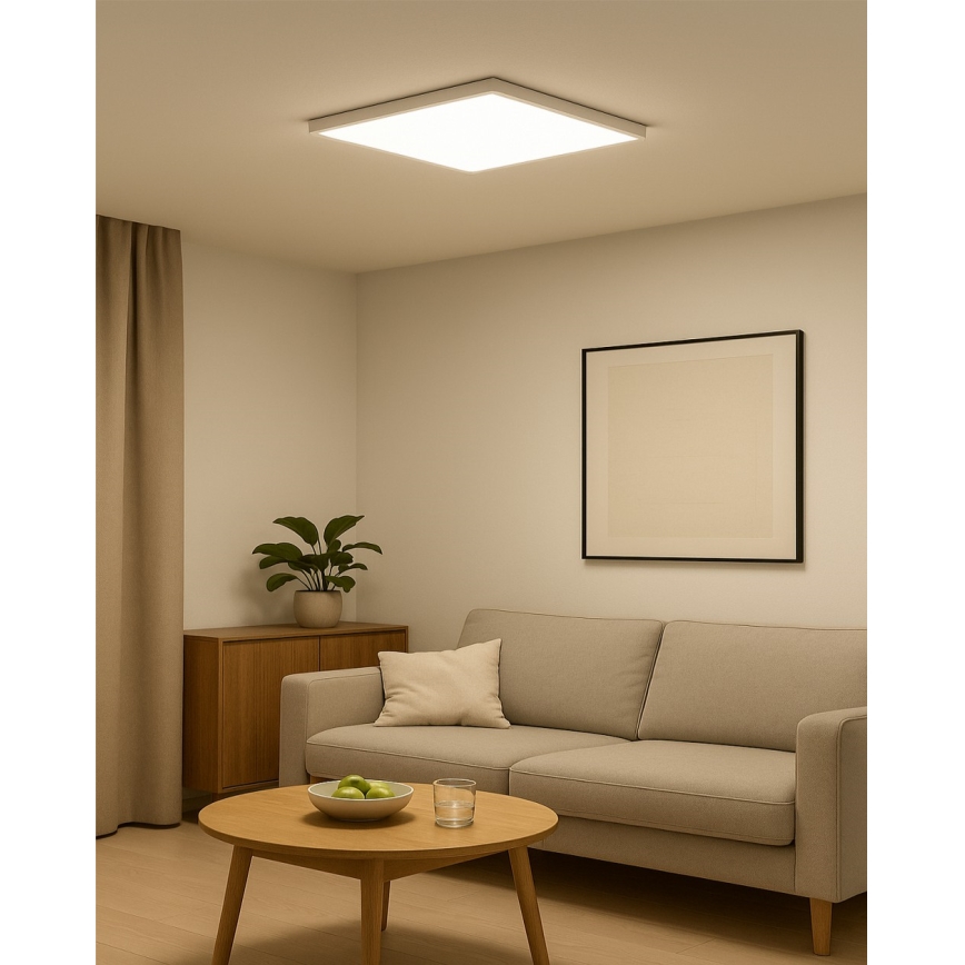 LED-plafondlamp 40W/230V – instelbare kleurtemperatuur 3000/4000/6500K, 50x50 cm, wit