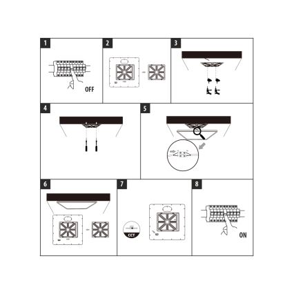 LED-plafondlamp 40W/230V – instelbare kleurtemperatuur 3000/4000/6500K, 50x50 cm, wit