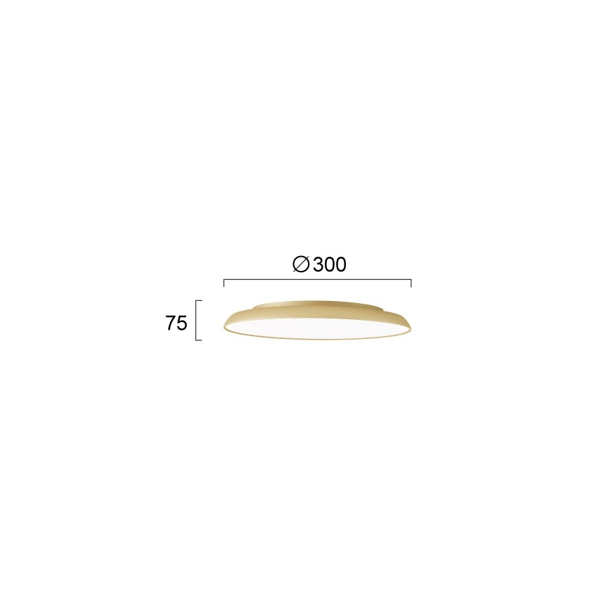 LED plafondlamp ART LED/21W/230V goudkleurig