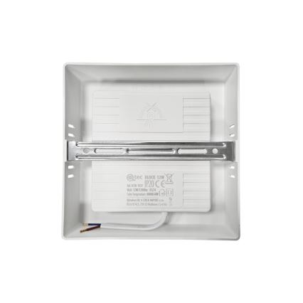 LED Plafondlamp BLOCK LED/12W/230V 4000K 16,7x16,7 cm wit