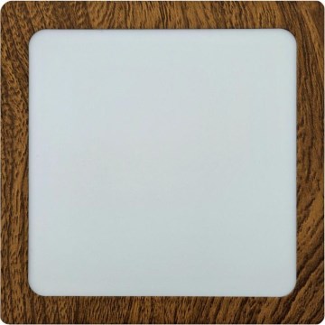 LED Plafondlamp BLOCK LED/12W/230V 4200K 16,3x16,3 cm bruin