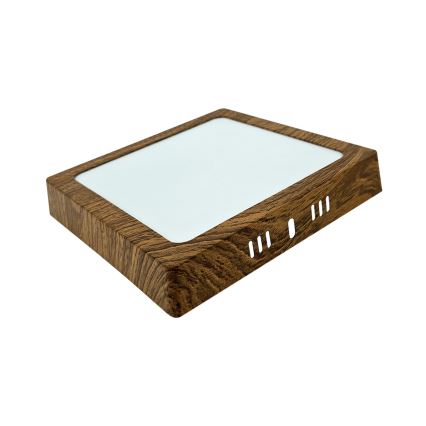 LED Plafondlamp BLOCK LED/12W/230V 4200K 16,3x16,3 cm bruin