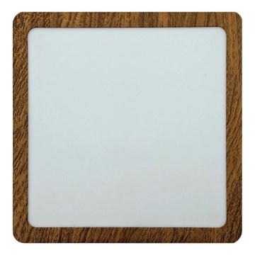 LED Plafondlamp BLOCK LED/18W/230V 4200K 22x22 cm bruin