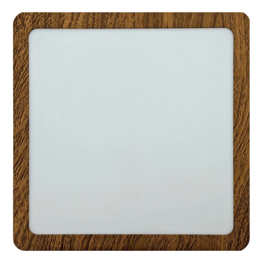 LED Plafondlamp BLOCK LED/18W/230V 4200K 22x22 cm bruin