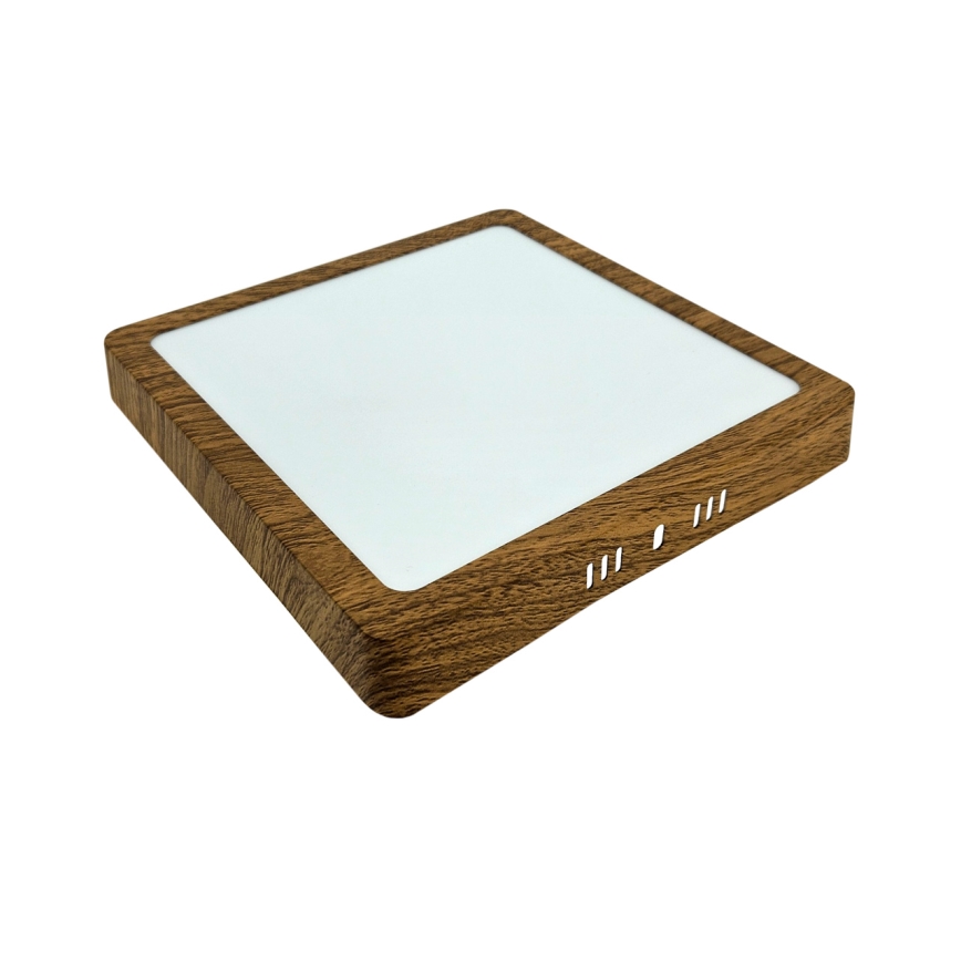 LED Plafondlamp BLOCK LED/18W/230V 4200K 22x22 cm bruin