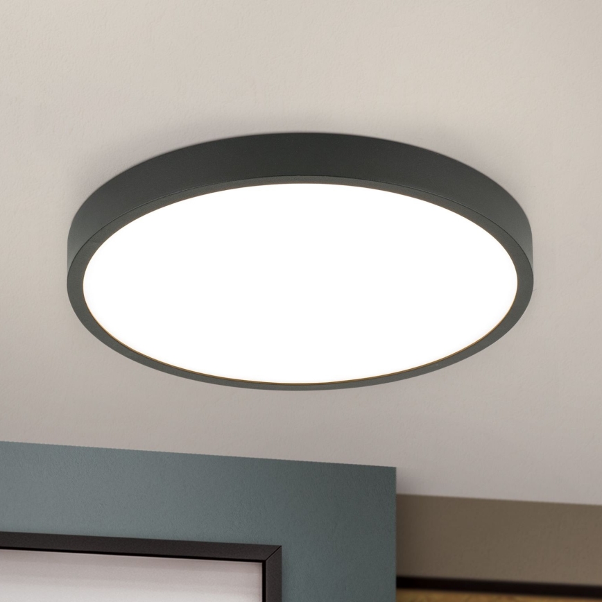 LED Plafondlamp BULLY LED/24W/230V diameter 24 cm zwart