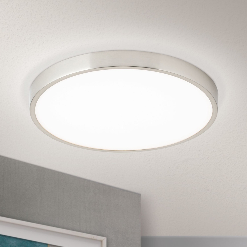 LED Plafondlamp BULLY LED/28W/230V diameter 28 cm mat chroom
