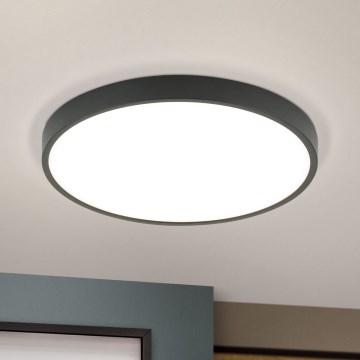 LED Plafondlamp BULLY LED/28W/230V diameter 28 cm zwart