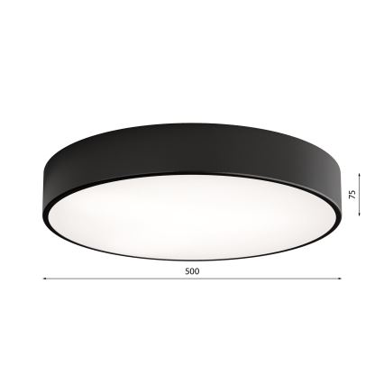 LED Plafondlamp CLEO LED/69W/230V 4000K diameter 50 cm zwart