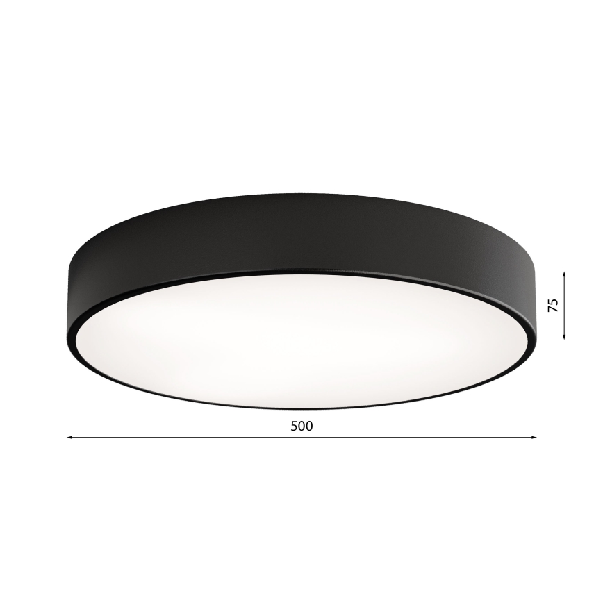 LED Plafondlamp CLEO LED/69W/230V 4000K diameter 50 cm zwart