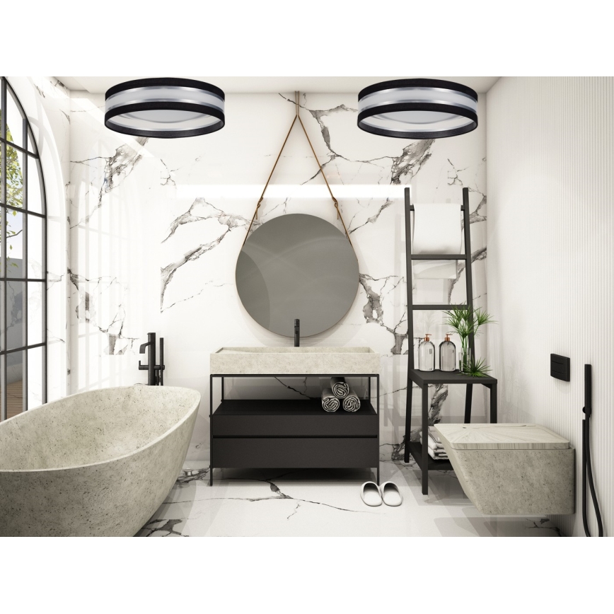 LED-plafondlamp CORAL LED/24W/230V zwart/zilver