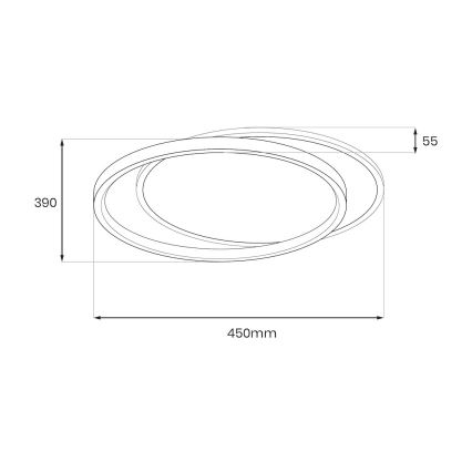 LED-plafondlamp CORDOBA LED/30W/230V wit