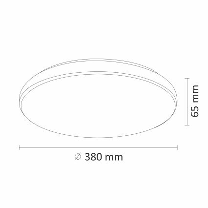LED Plafondlamp dimbaar DESERT LED/24W/230V met afstandsbediening