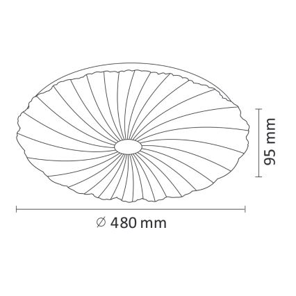 LED Plafondlamp dimbaar FLOWER LED/36W/230V + afstandsbediening