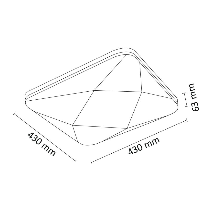 LED Plafondlamp dimbaar KASTOR met afstandsbediening LED/72W/230V
