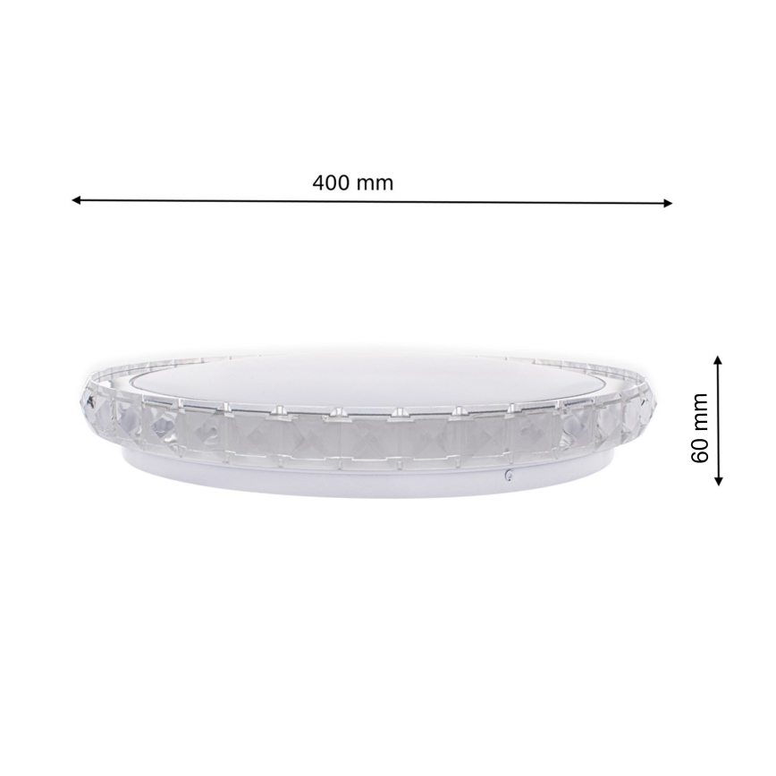 LED Plafondlamp dimbaar LAYLA met afstandsbediening 1xLED/26W/230V