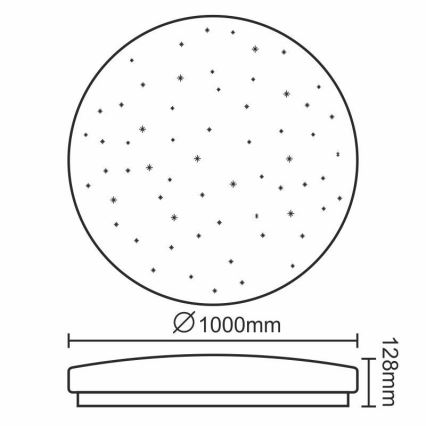 LED Plafondlamp dimbaar LED/150W/230V