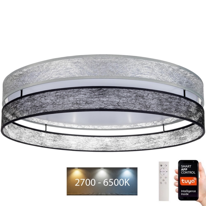 LED plafondlamp dimbaar LIMA LED/36W/230V 2700-6500K Wi-Fi Tuya + afstandsbediening zwart/zilver