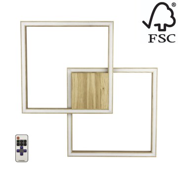 LED Plafondlamp dimbaar RAMME LED/48W/230V + AB mat eiken - FSC-gecertificeerd