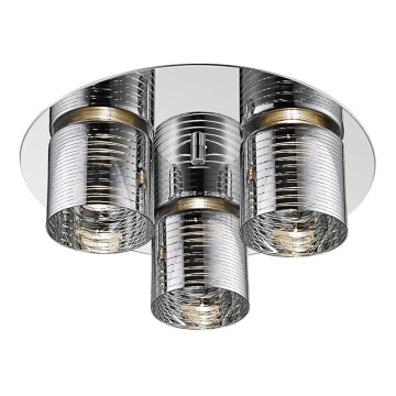 LED Plafondlamp EVOLUTION 3xLED/5W/230V glanzend chroom