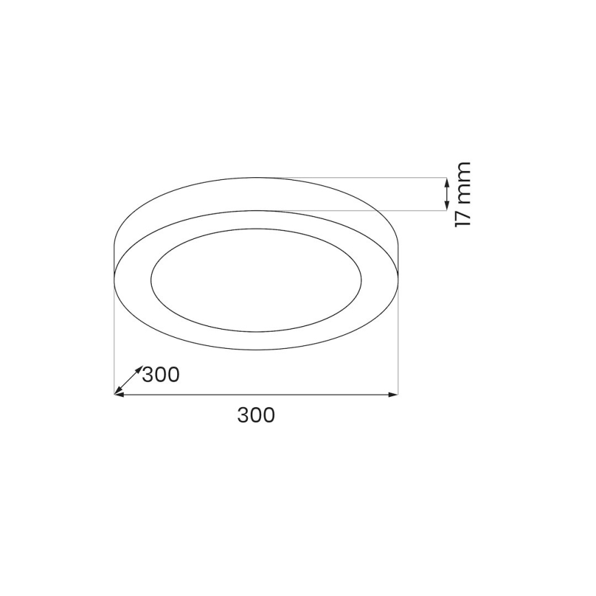 LED-plafondlamp EVORA, 24 W, 230 V, 3000/4000/6000 K, Ø 30 cm, wit