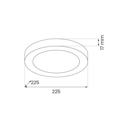 LED-plafondlamp EVORA LED/18W/230V 3000/4000/6000K Ø 22,5 cm wit