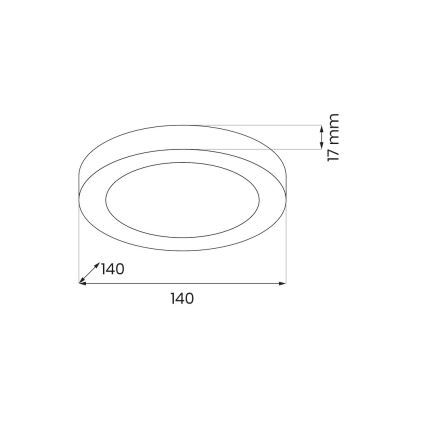 LED-plafondlamp EVORA LED/6W/230V 3000/4000/6000K Ø 14 cm wit
