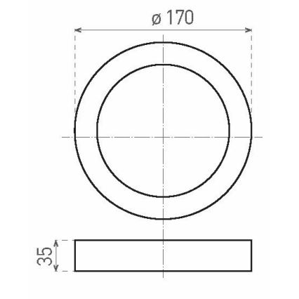 LED Plafondlamp FENIX LED/12W/230V 2800K diameter 17 cm