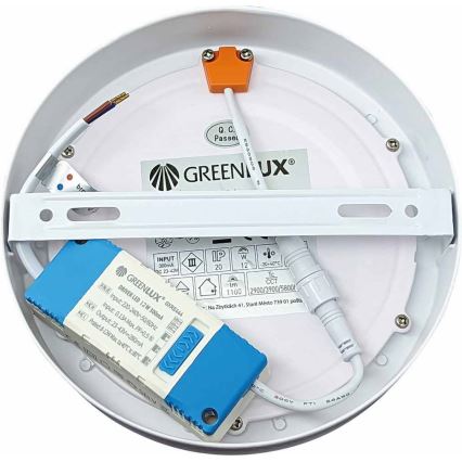 LED Plafondlamp FENIX LED/12W/230V 2900/3900/5800K diameter 16,8 cm wit