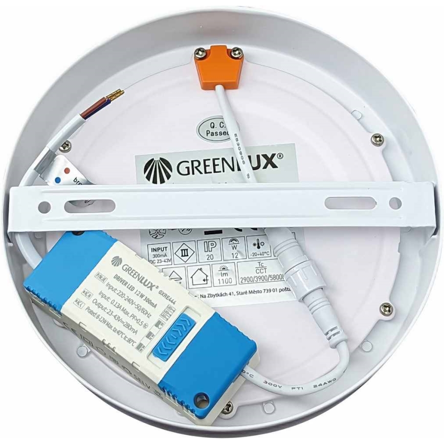 LED Plafondlamp FENIX LED/12W/230V 2900/3900/5800K diameter 16,8 cm wit