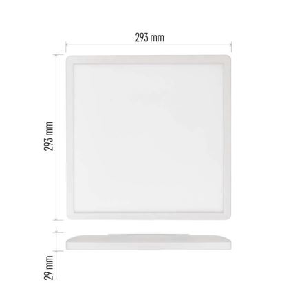 LED Plafondlamp FLORI LED/18W/230V 4000K wit 29x29 cm