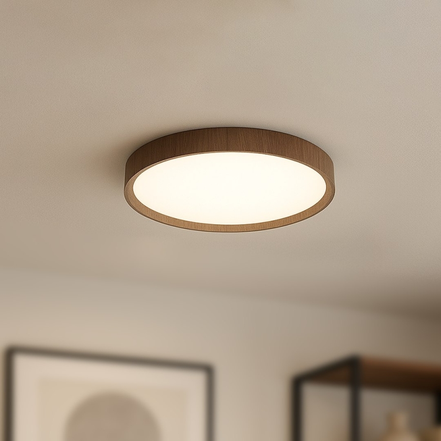 LED-plafondlamp FOREST LED/24W/230V, Ø 39 cm, bruin