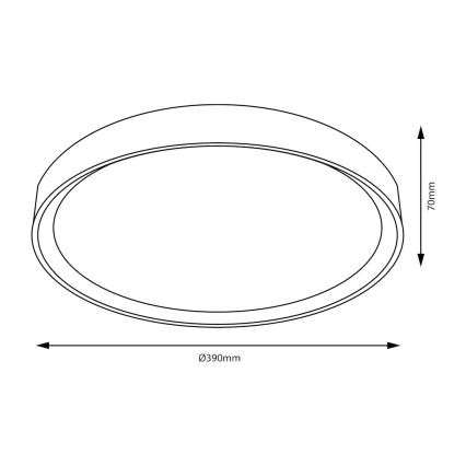 LED-plafondlamp FOREST LED/24W/230V, Ø 39 cm, bruin